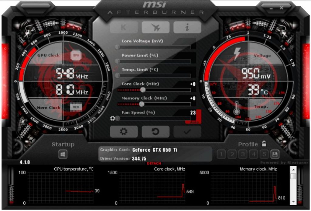 Le logiciel MSI Afterburner